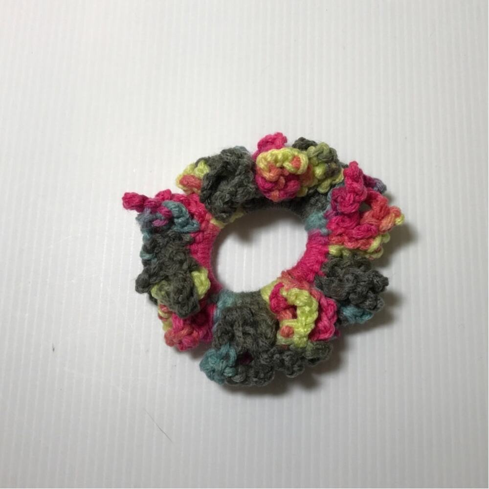 NWT Multicolor Handmade Crocheted Hair Scrunchie Women